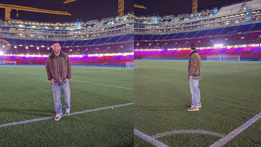 Leo Messi visita el Spotify Camp Nou: &quot;Ojalá algún día pueda volver&quot;