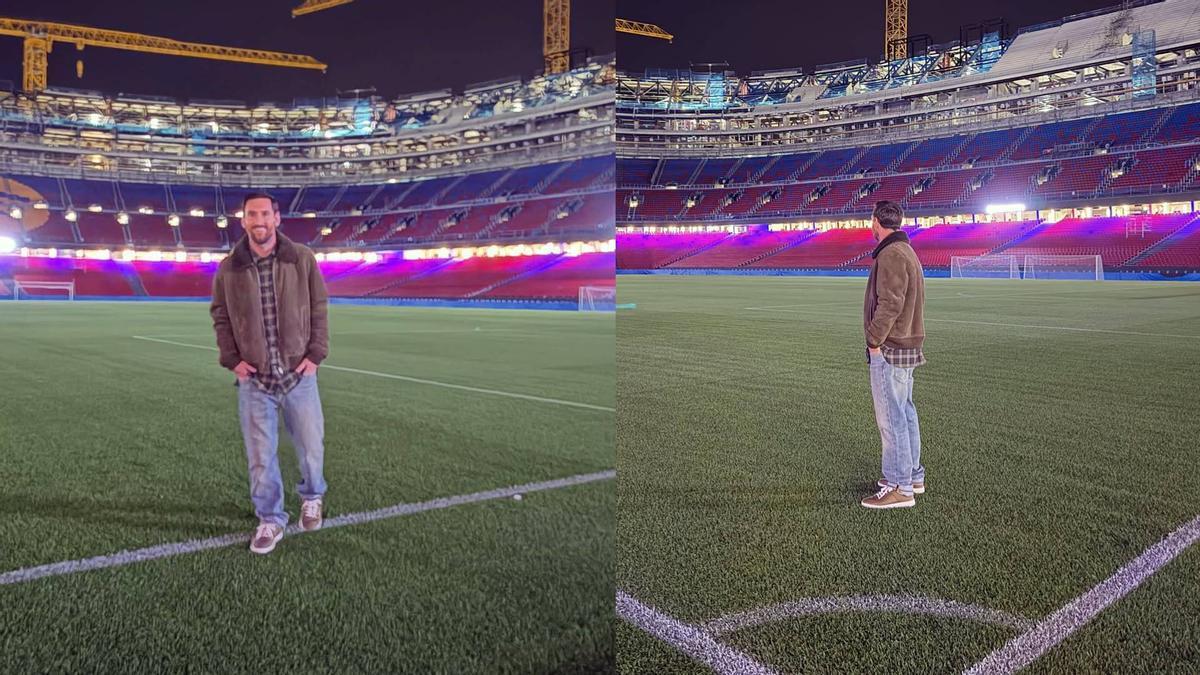 Leo Messi en el Spotify Camp Nou.