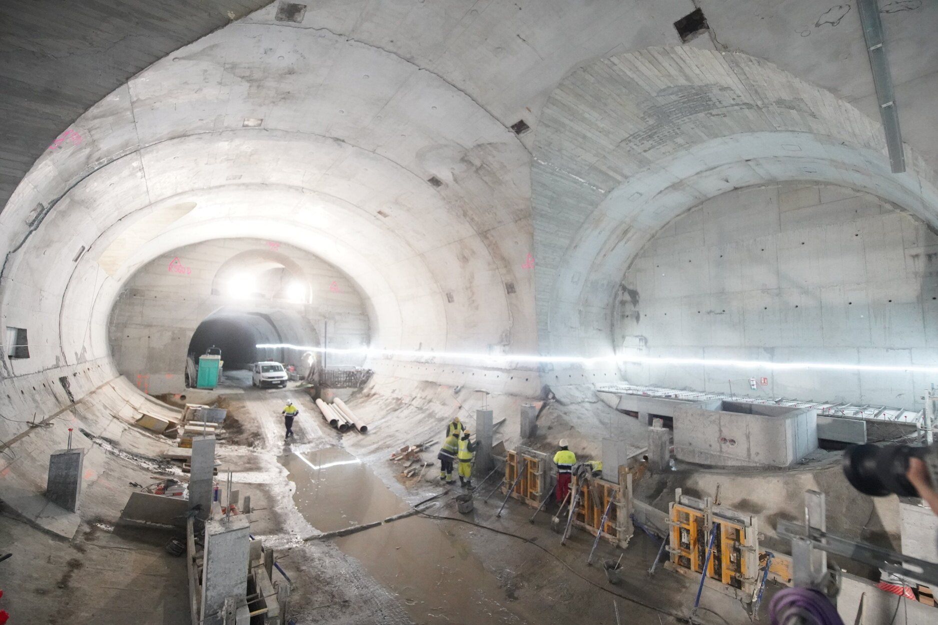 Avance de las obras en la nueva estación Centro-Concha del Topo