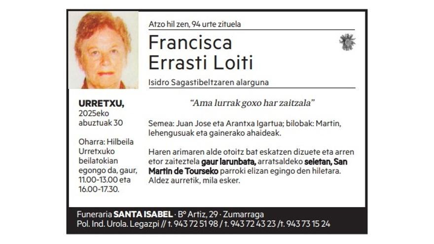 Francisca Errasti Loiti