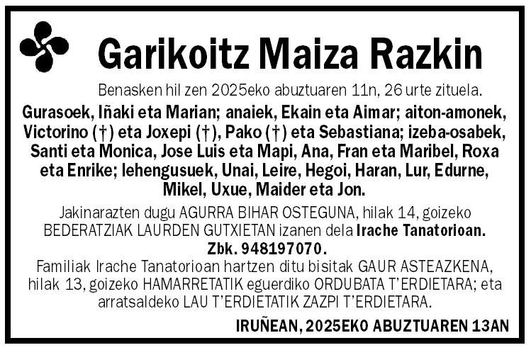 Garikoitz Maiza Razkin (familia)