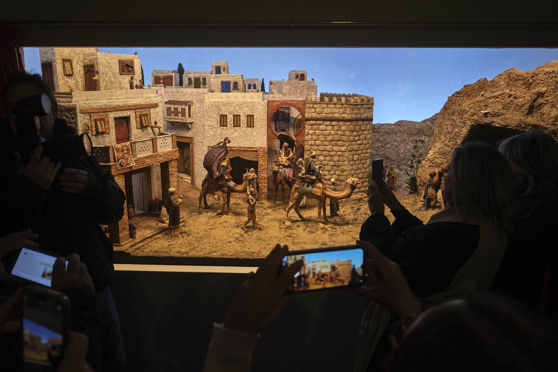 Imagenes del encendido de luces de navidad en Pamplona