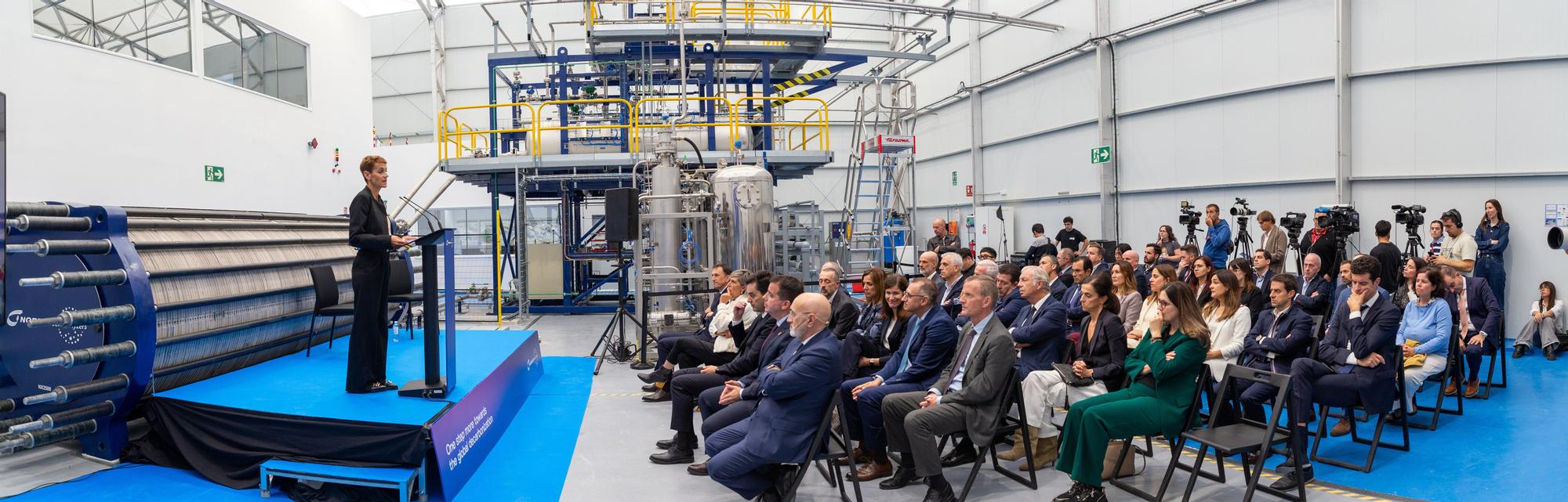 Acto de presentación del Electrolyzer NX2500, el nuevo electrolizador de la empresa Nordex en Lumbier