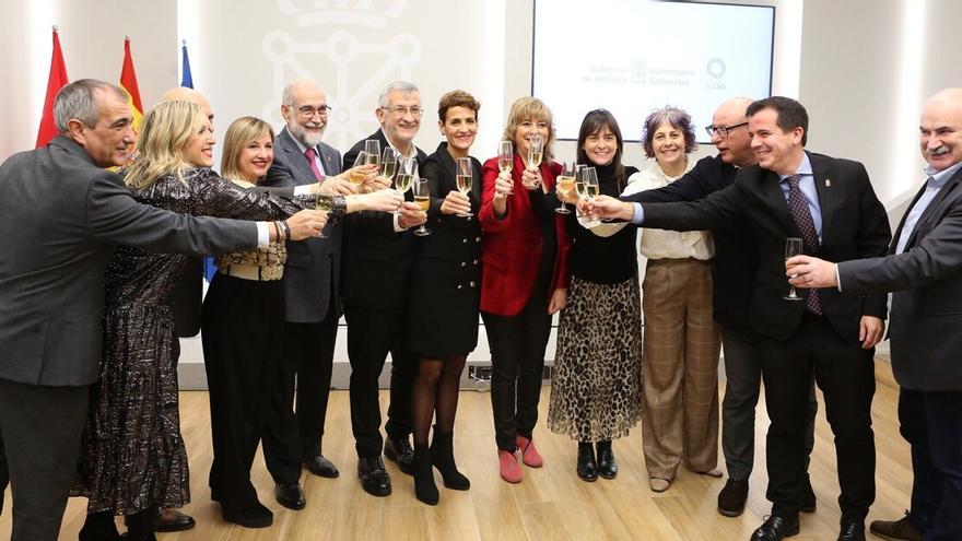 El tradicional brindis navideño del Gobierno de Navarra