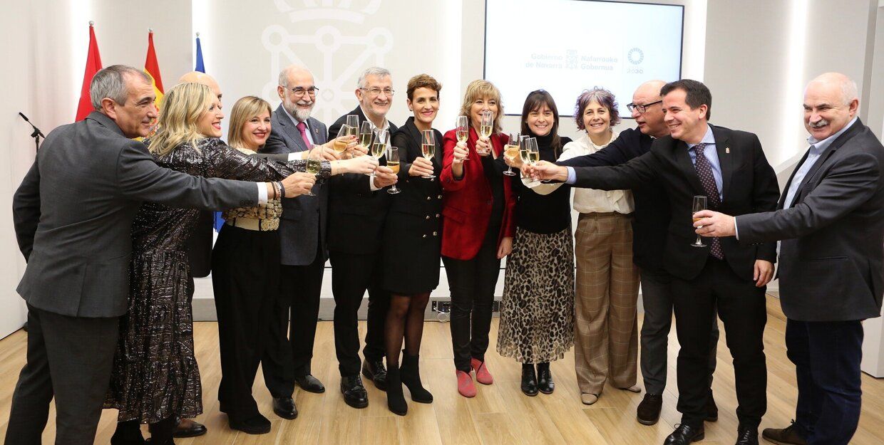 El tradicional brindis navideño del Gobierno de Navarra