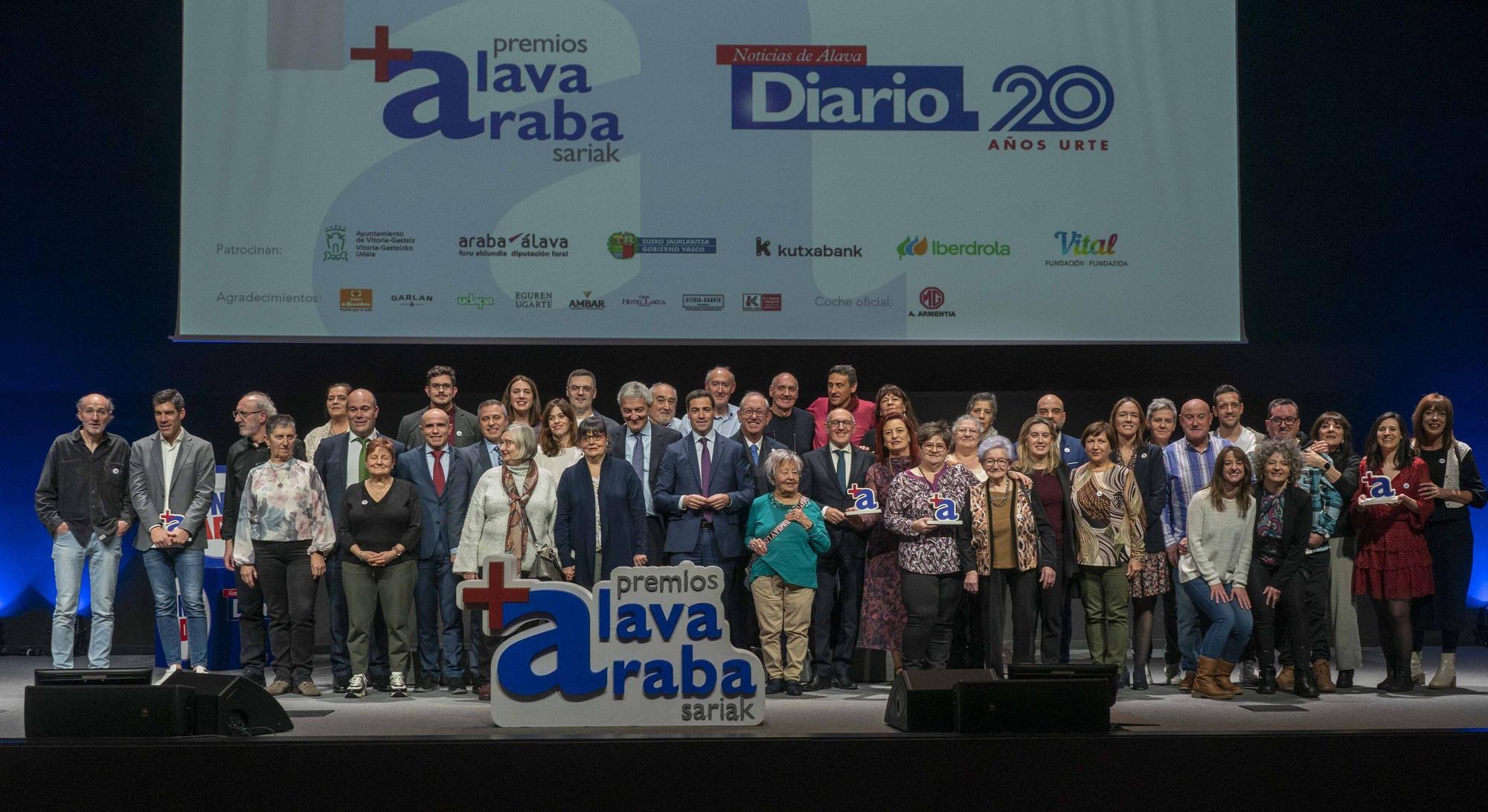 En imágenes: Así ha sido la entrega de los Premios +Álava Sariak