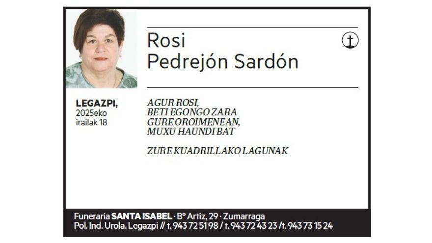 ROSA PEDREJON SARDON