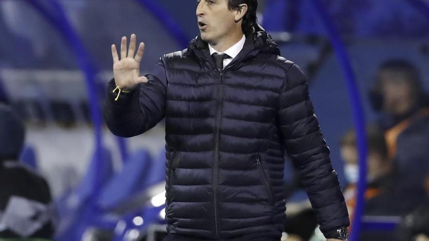 Unai Emery, durante un partido con el Villarreal.