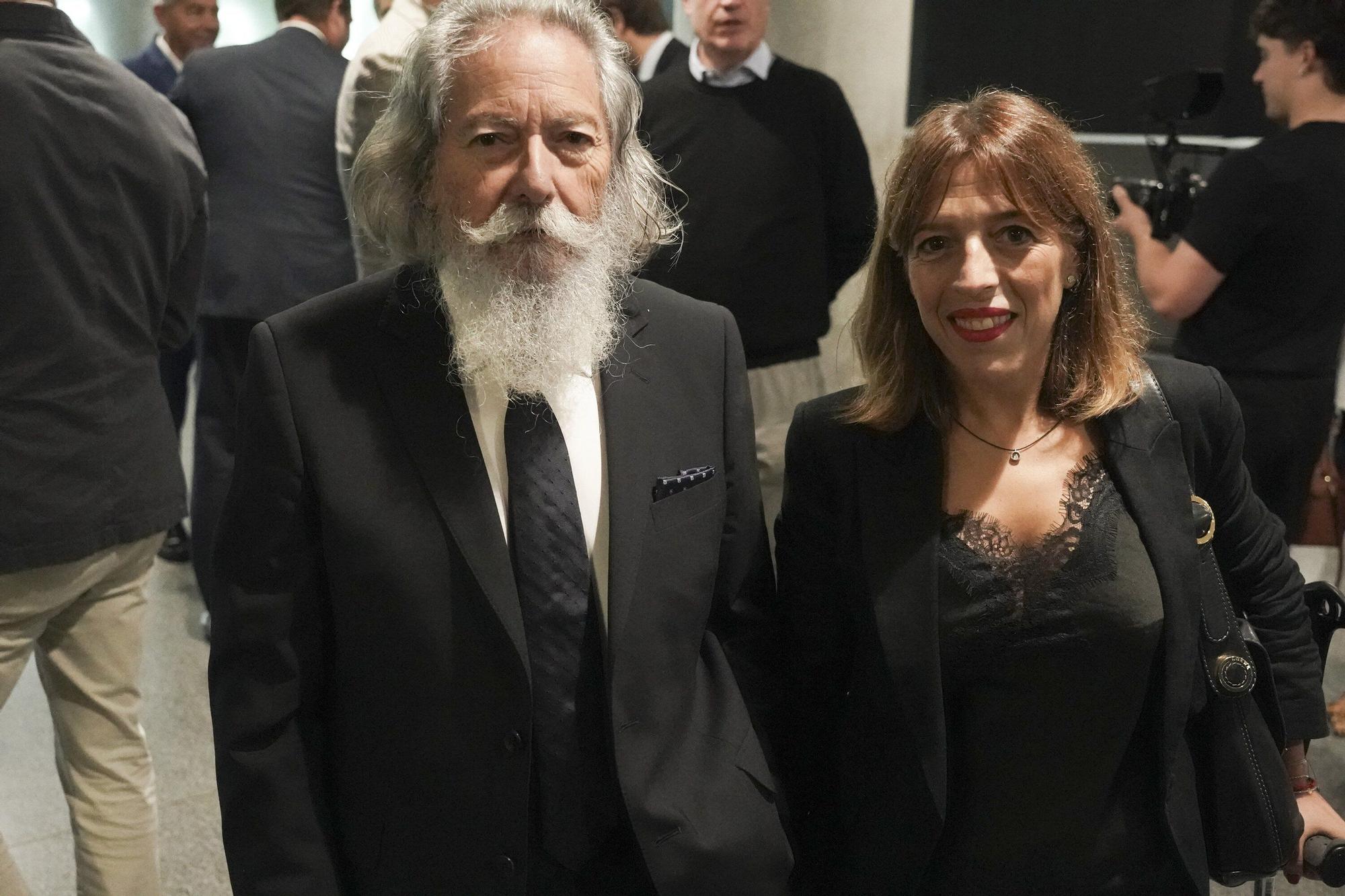 Antón Taramona junto a Miren Fernández, antes de que comenzase la ceremonia.