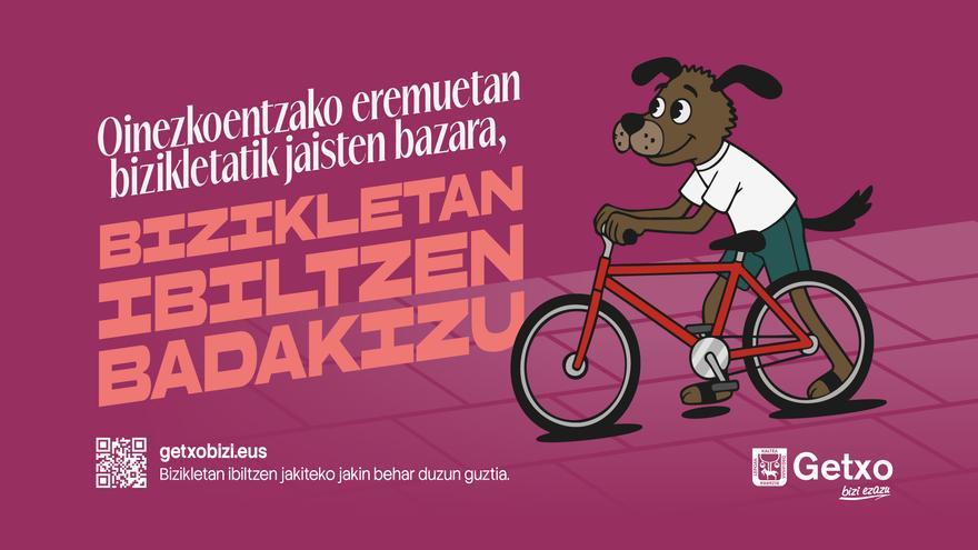 Txirrindularien eta oinezkoen arteko elkarbizitza sustatzeko kanpaina abiarazi du Getxok