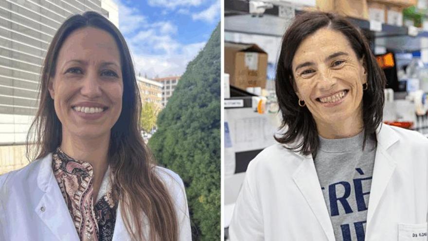 Las Doctoras Luisa Statello y Marta Alonso, investigadoras del Cima Universidad de Navarra.