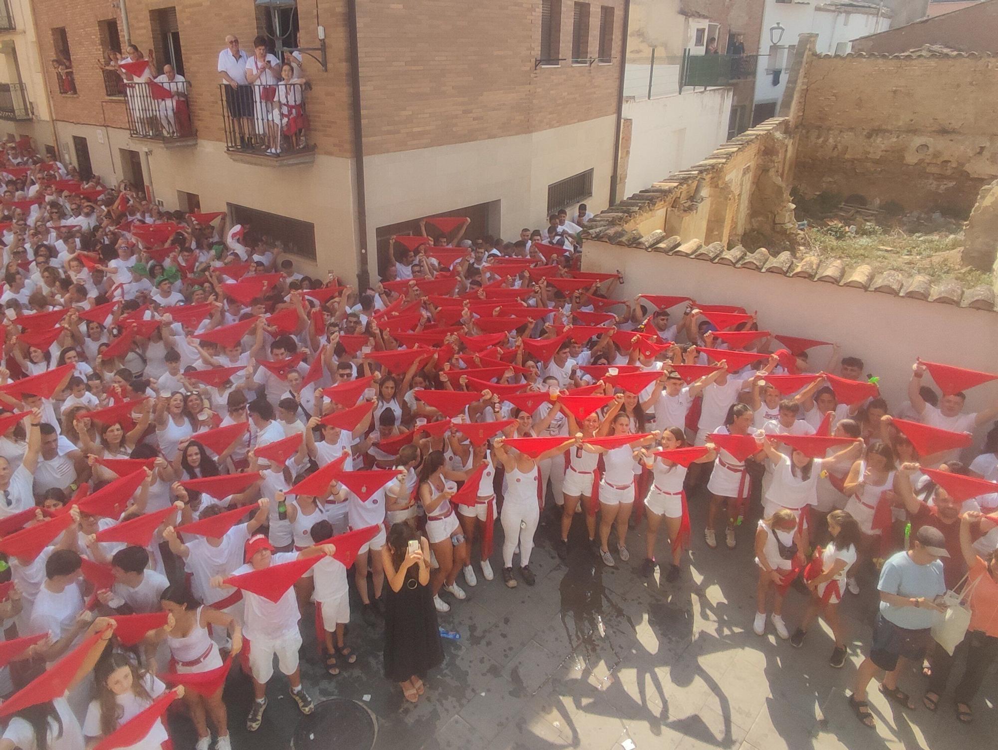 Fotos del chupinazo de Los Arcos