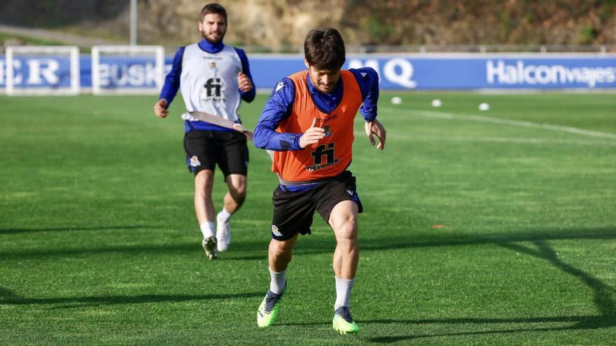 Silva, en un entrenamiento reciente en Zubieta