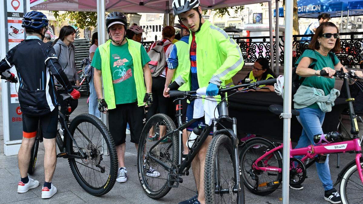 Imagen de archivo de una bicicletada previa