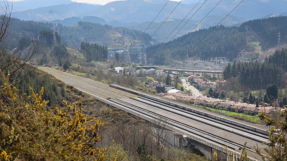 Obras del TAV en Ezkio.