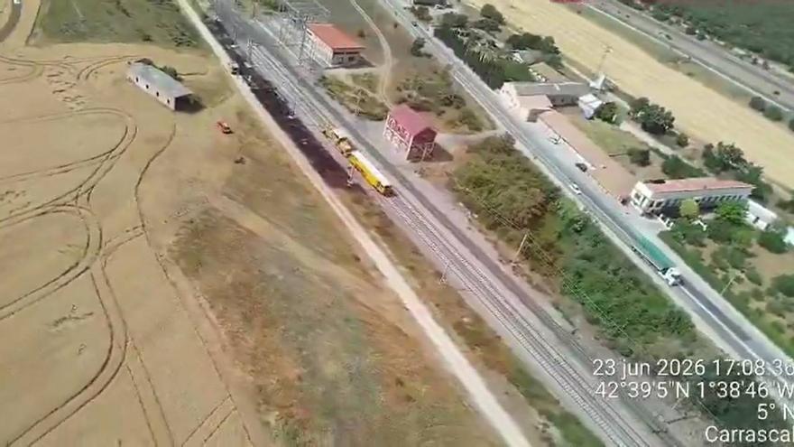 Interrumpida la circulación de trenes entre Pamplona y Castejón por una caída de tensión