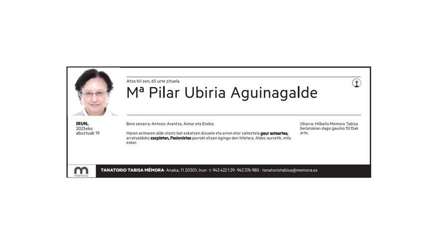 Mª Pilar Ubiria Aguinagalde