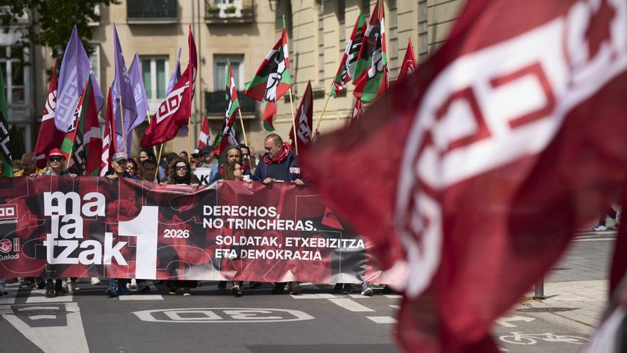 Salarios, vivienda y libertades, en el centro de las manifestaciones del Primero de Mayo en Euskadi