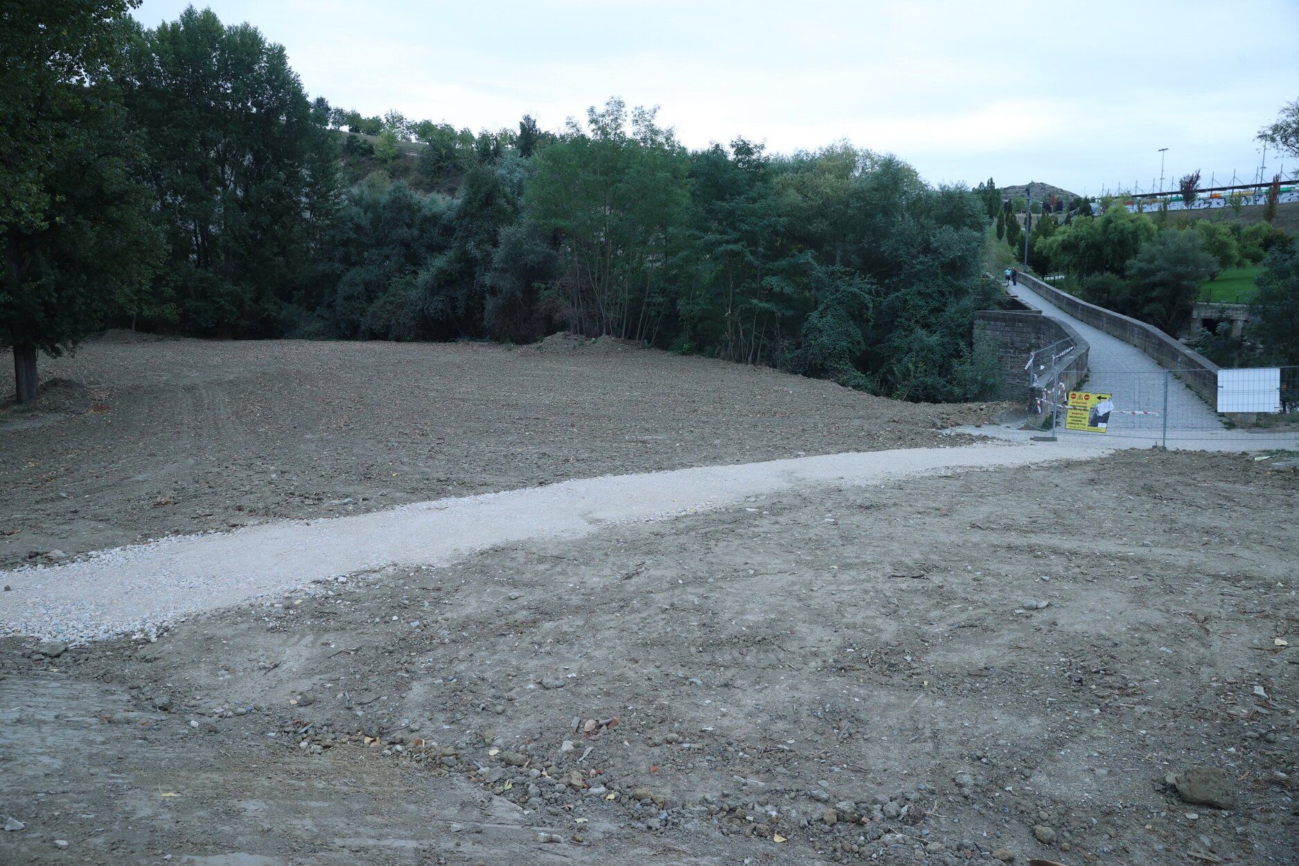 Fotos de la visita a las obras del parque de la Nopalera de Burlada