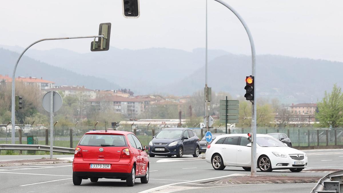 Rotonda de acceso al barrio de Amute de Hondarribia