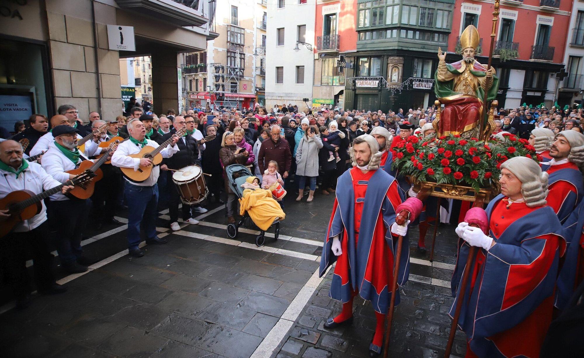 Procesión de San Saturnino, el año pasado por el Casco Viejo de la ciudad.