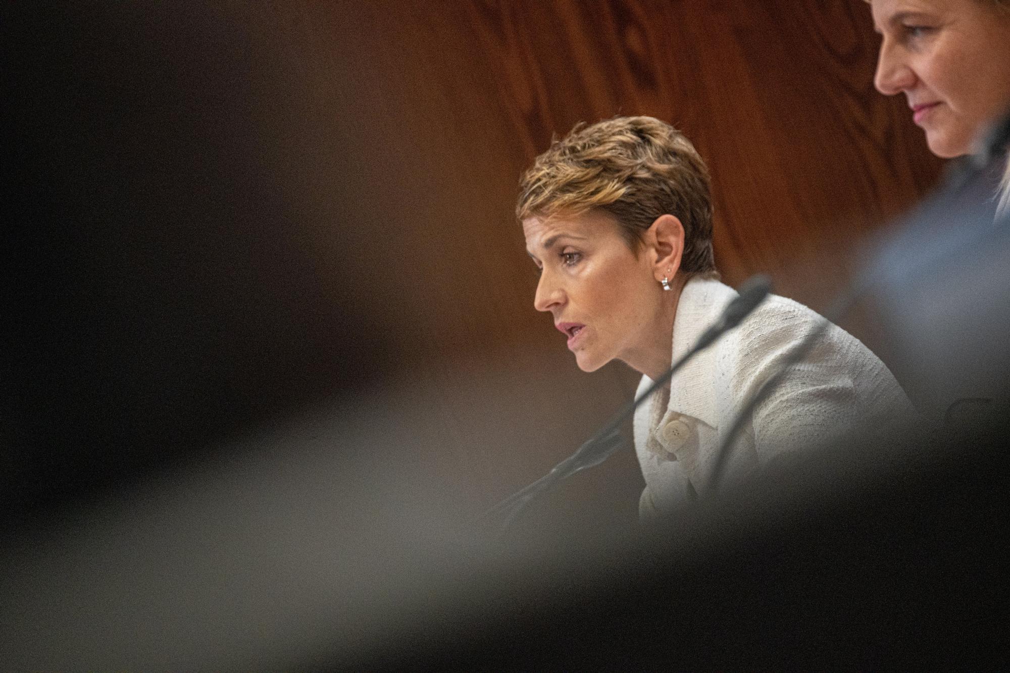 María Chivite comparece en el Senado en la comisión de investigación del 'caso Koldo'