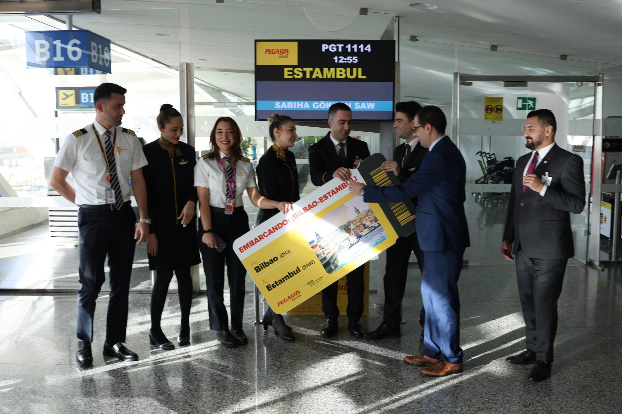 Estreno de la nueva ruta de Bilbao a Estambul