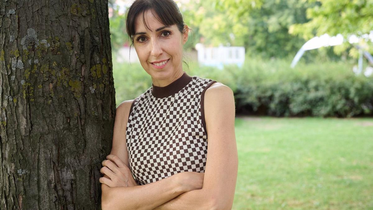 Eva Libertad, el viernes 12 de septiembre en el barrio Iturrama de Pamplona.