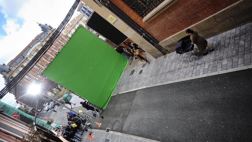La serie de 'true crime' 'El Marqués 1985' se rueda en el casco viejo de Pamplona