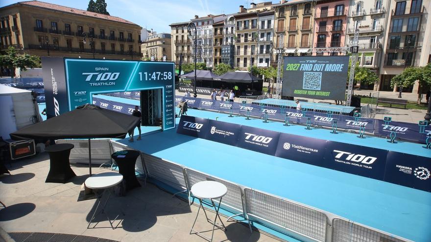 Todo listo para la prueba internacional Spain T100 Triathlon en Navarra