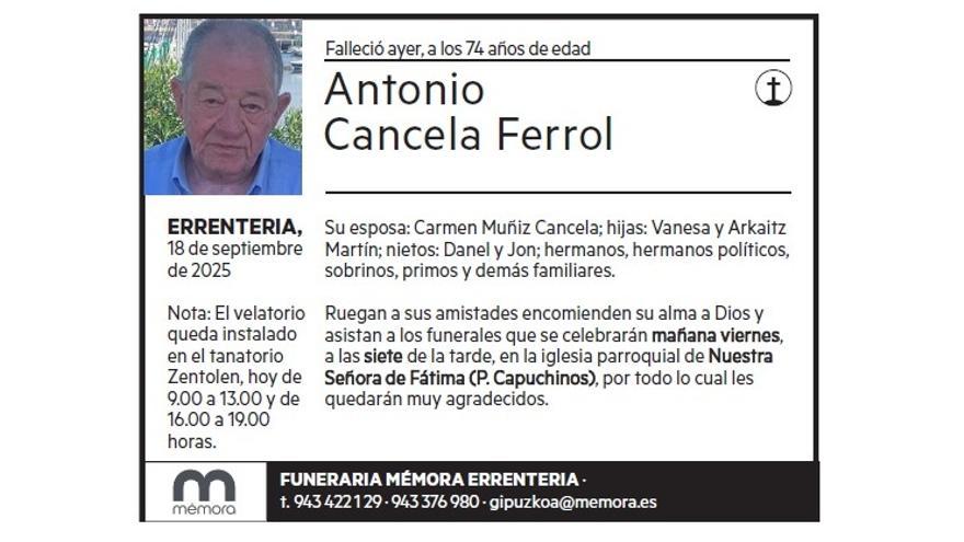 ANTONIO CANCELA FERROL