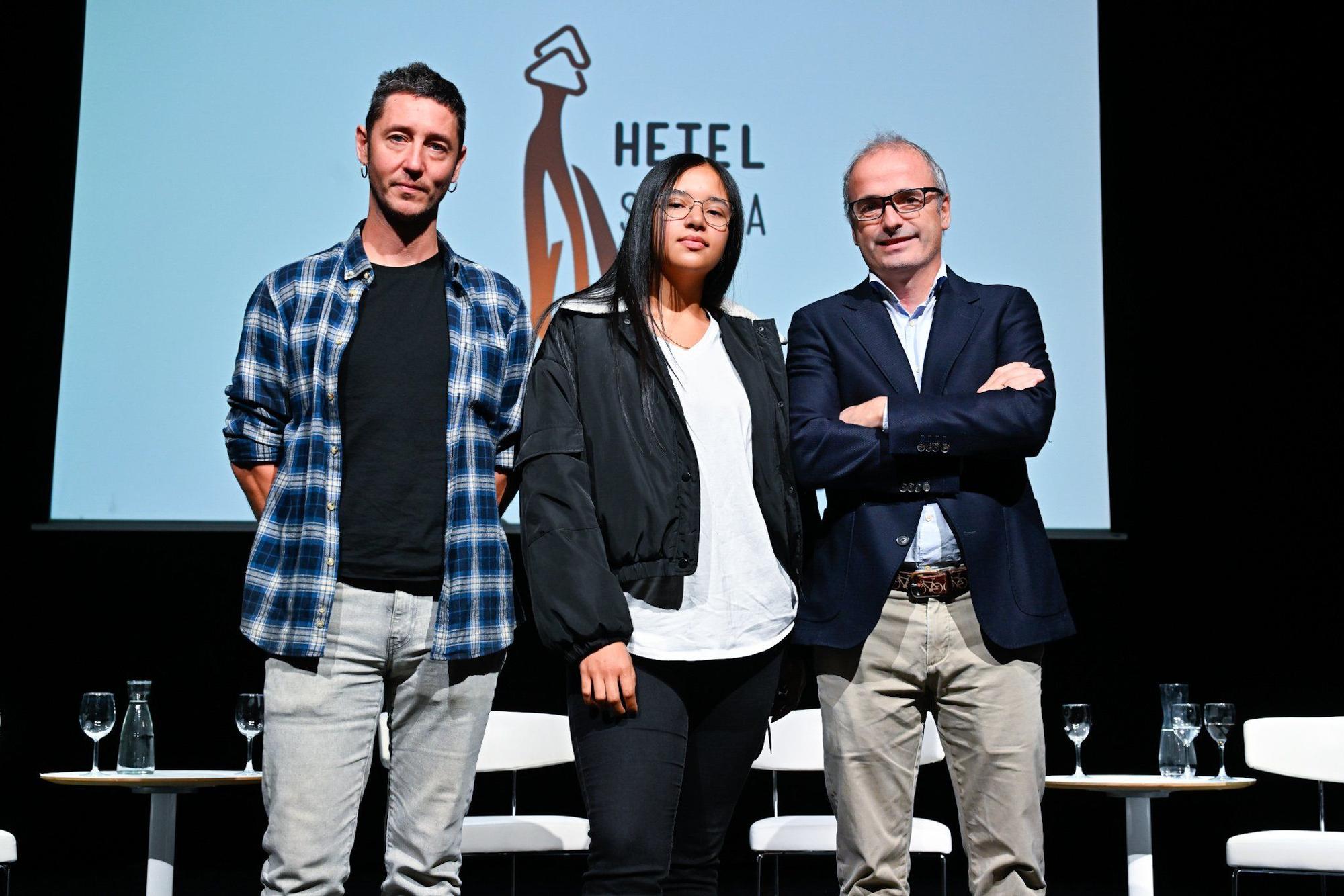 Koldo Usubiaga, Nemesís Eduarda Perlaza y Tomás Fernández.