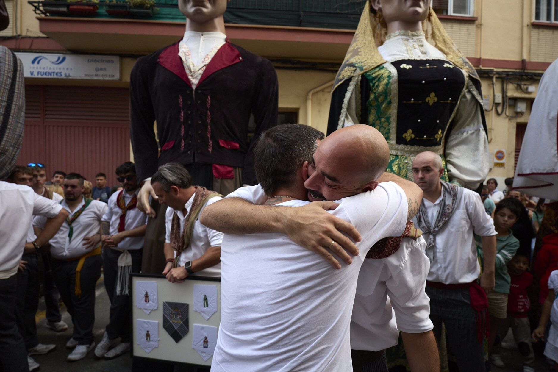 Fotos de la despedida de los gigantes en fiestas de Burlada