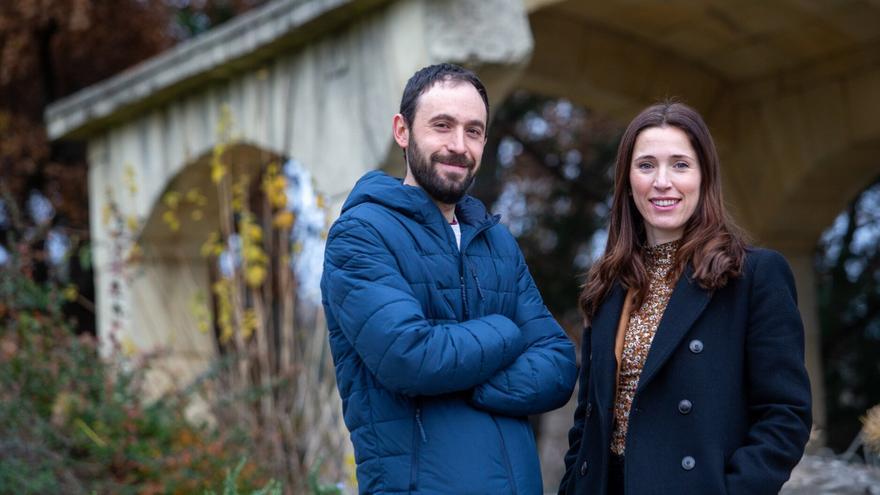 Dos jóvenes del agro: el ganadero Rubén en Urdánoz y la agricultora Raquel en Azagra