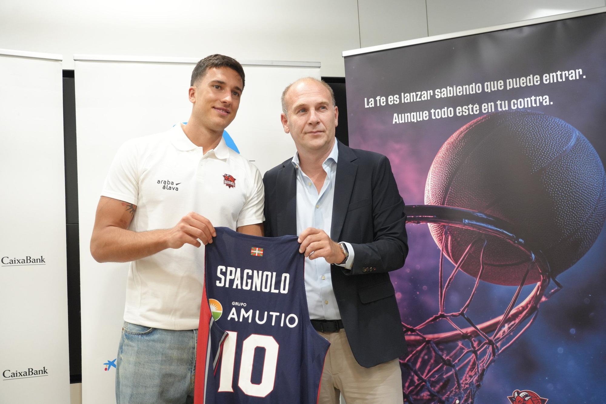 Matteo Spagnolo, presentado como jugador del Baskonia