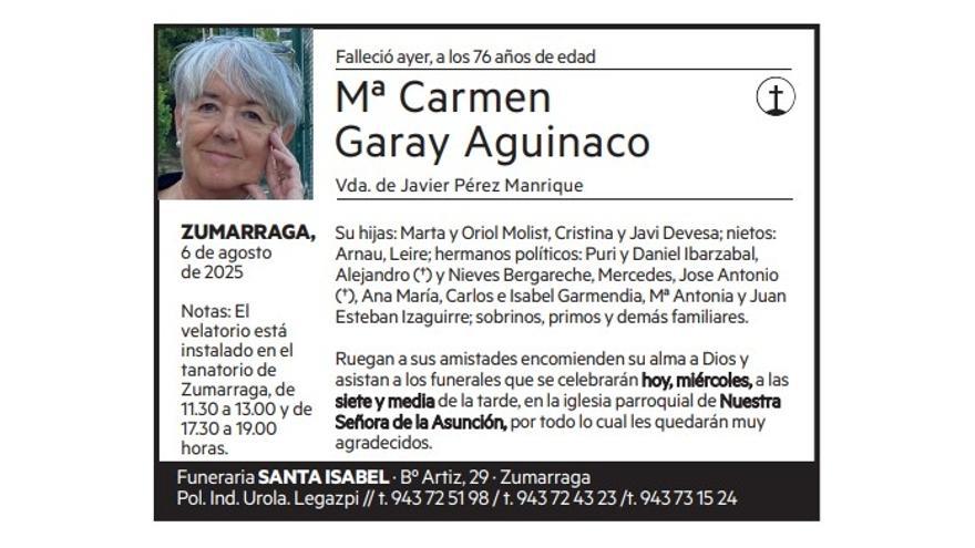 Mª Carmen Garay Aguinaco