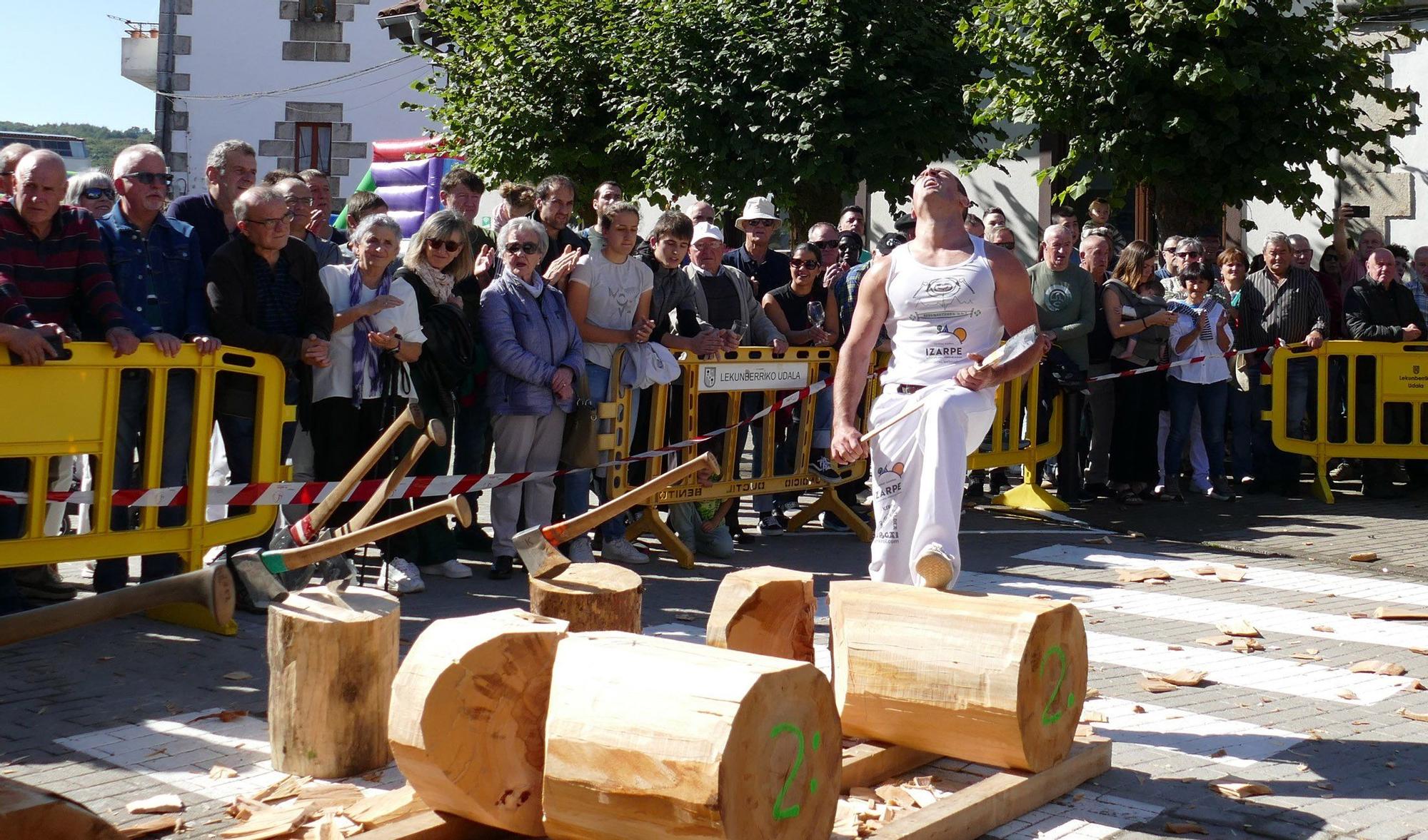 Fotos del Campeonato Navarro de Aizkora en Lekunberri