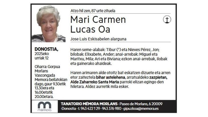 MARI CARMEN LUCAS OA