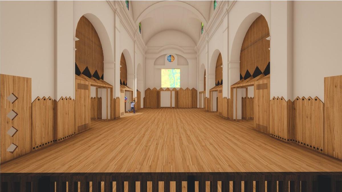Recreación de cómo quedará la antigua iglesia de San Nicolás tras la rehabilitación.