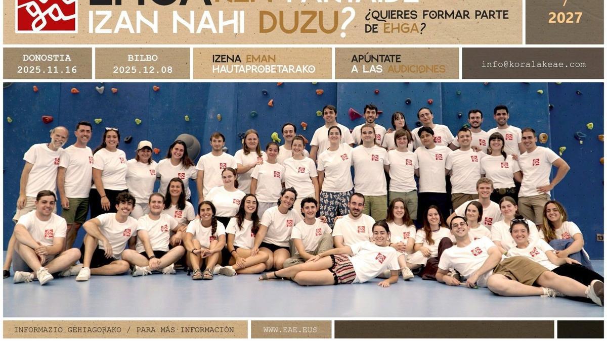 Euskal Herriko Gazteen Abesbatzak ahots berriak bilatzeko hautaproba prozesua hasi du.