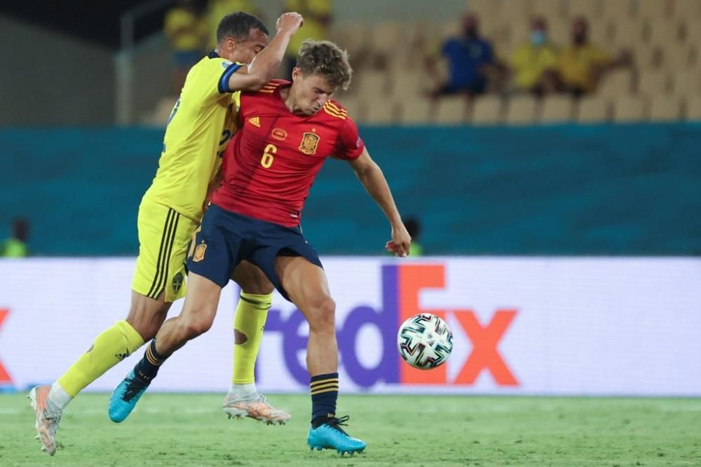 Imágenes del partido España-Suecia de la Eurocopa.