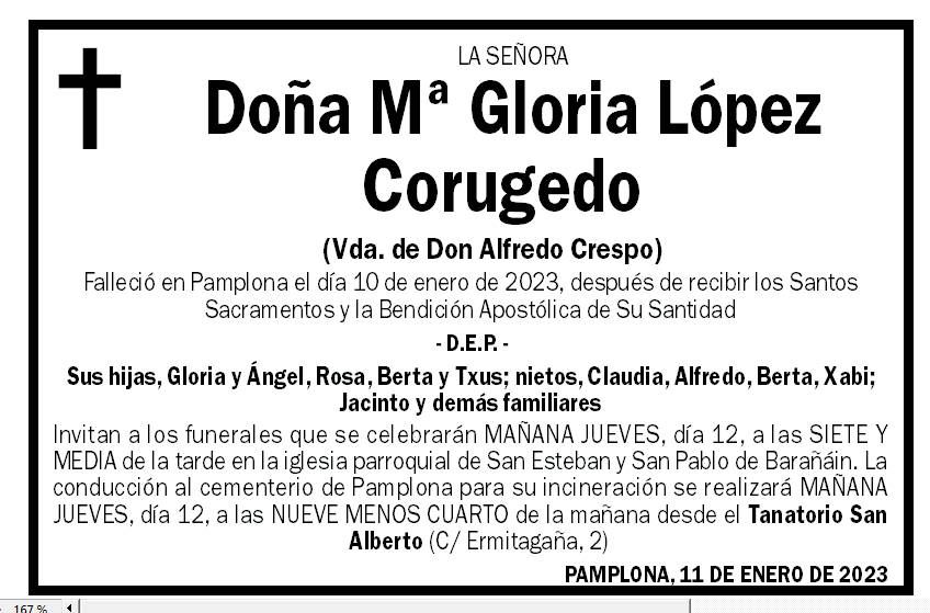 Mª Gloria López Corugedo