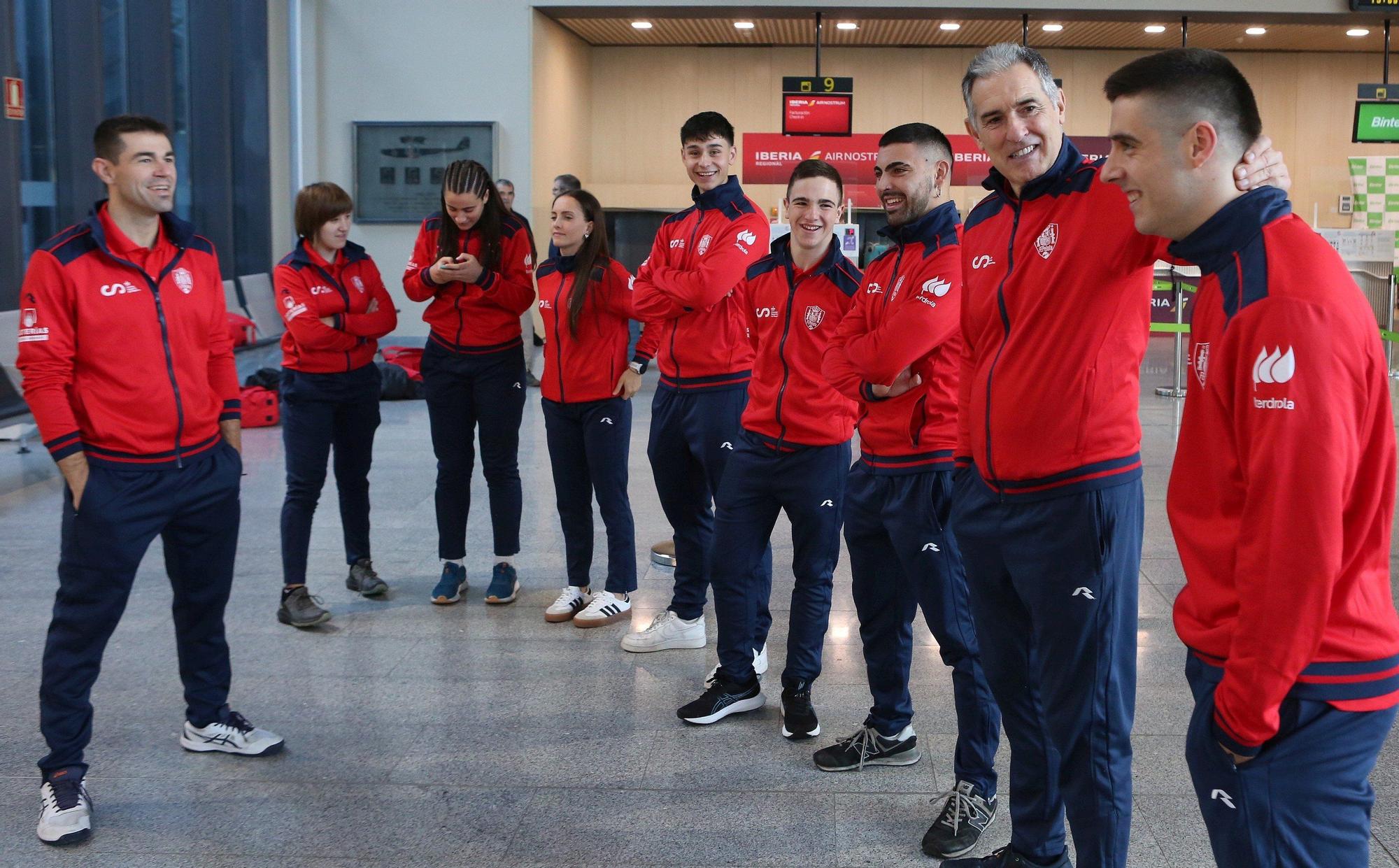 La selección de frontball sale de Noáin rumbo al Mundial de México