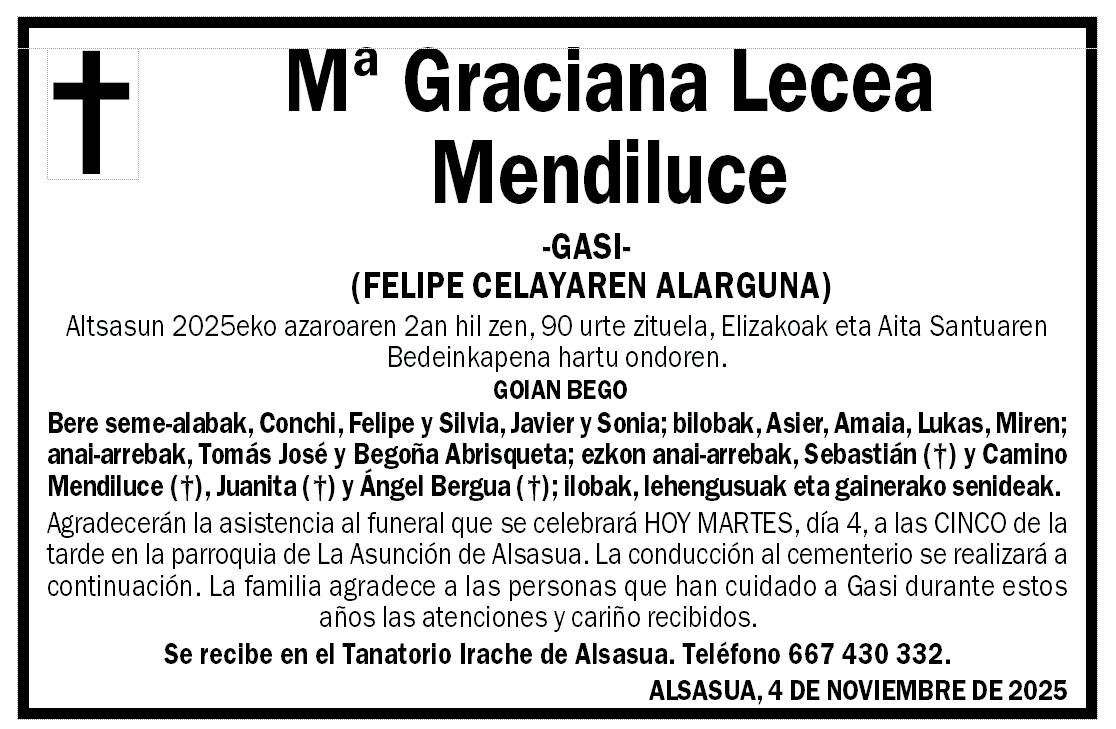 Mª Graciana Lecea Mendiluce