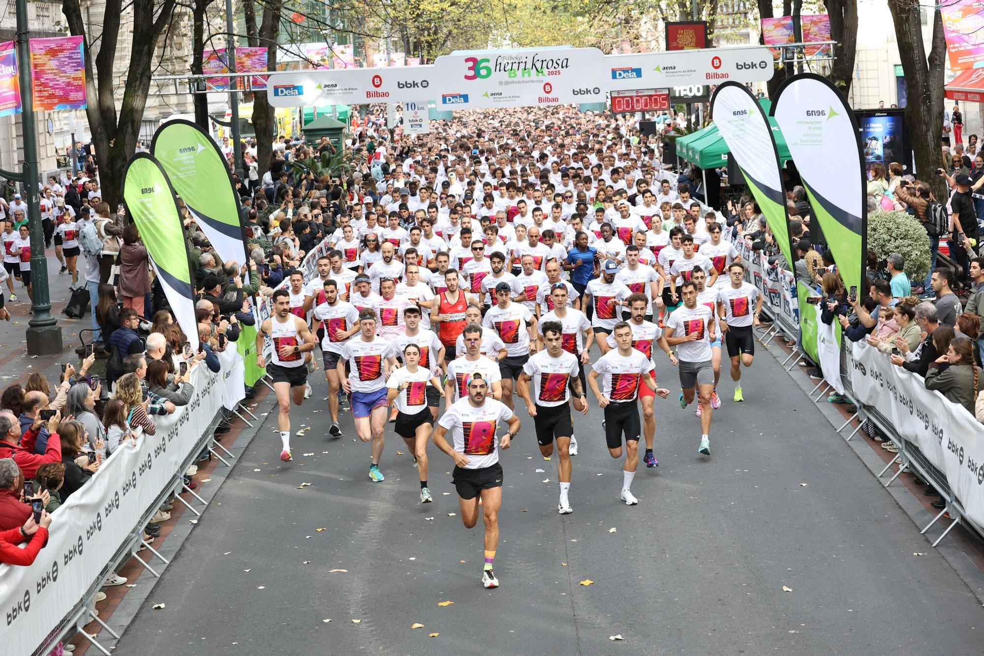 En imágenes: la Herri Krosa calienta motores en Bilbao
