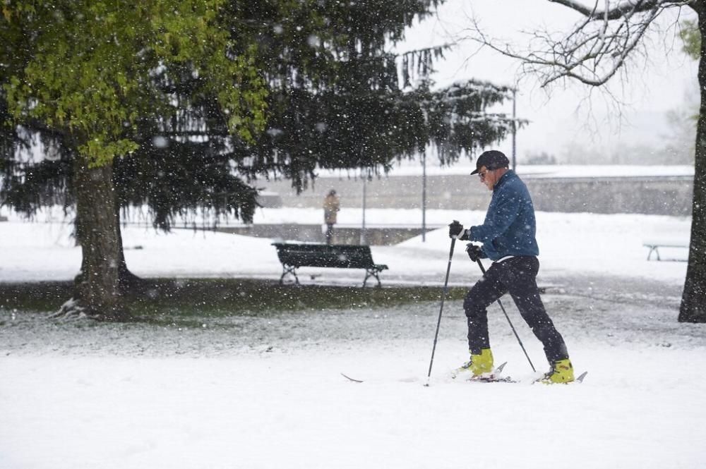 Nieve en Pamplona.