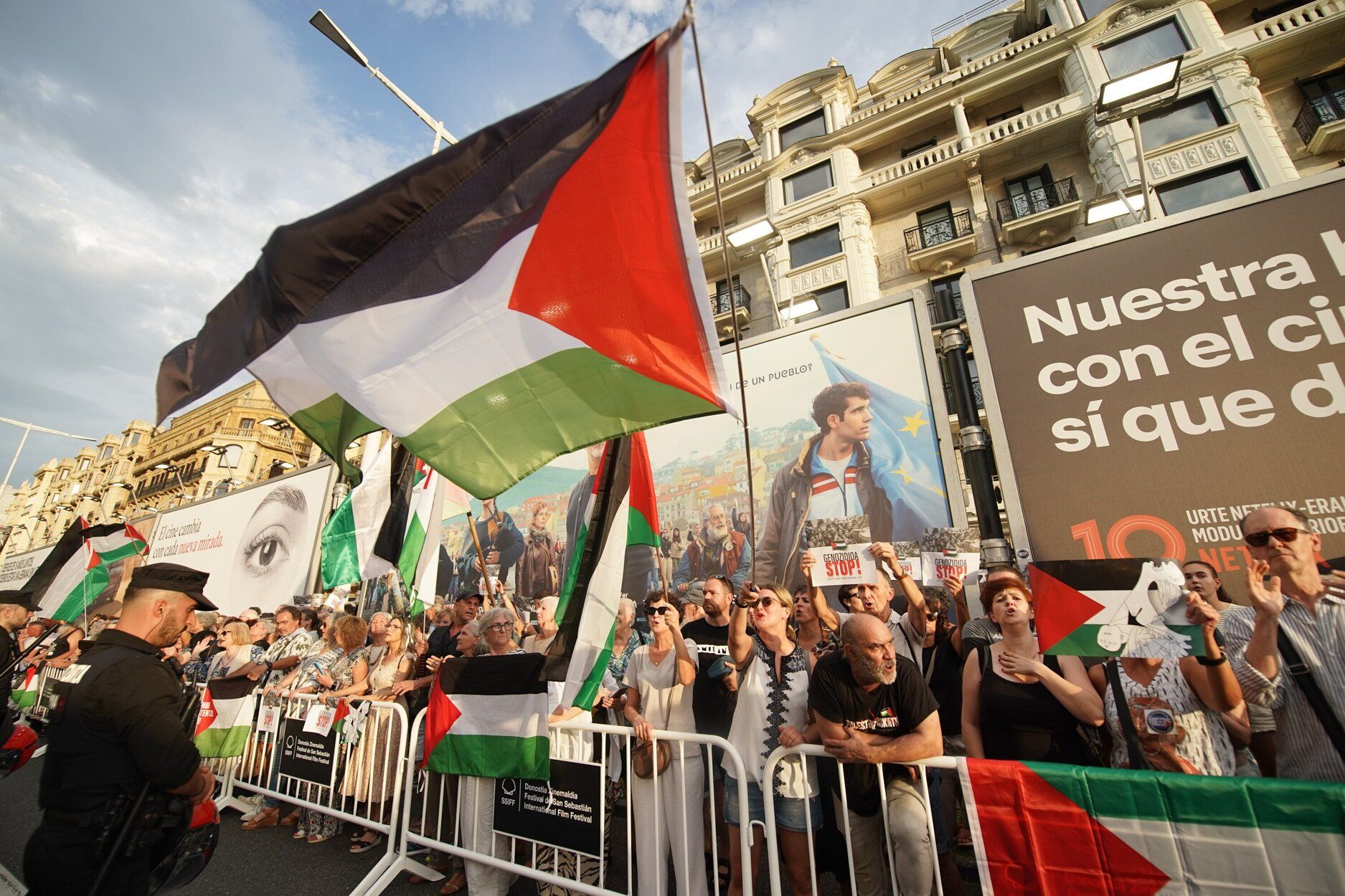 Las protestas por Palestina toman la alfombra roja