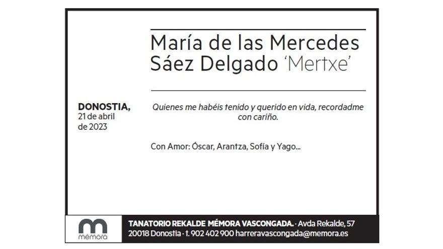 María de las Mercedes Sáez Delgado