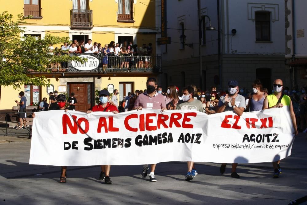 Manifestación por el cierre de Siemens Gamesa Aoiz