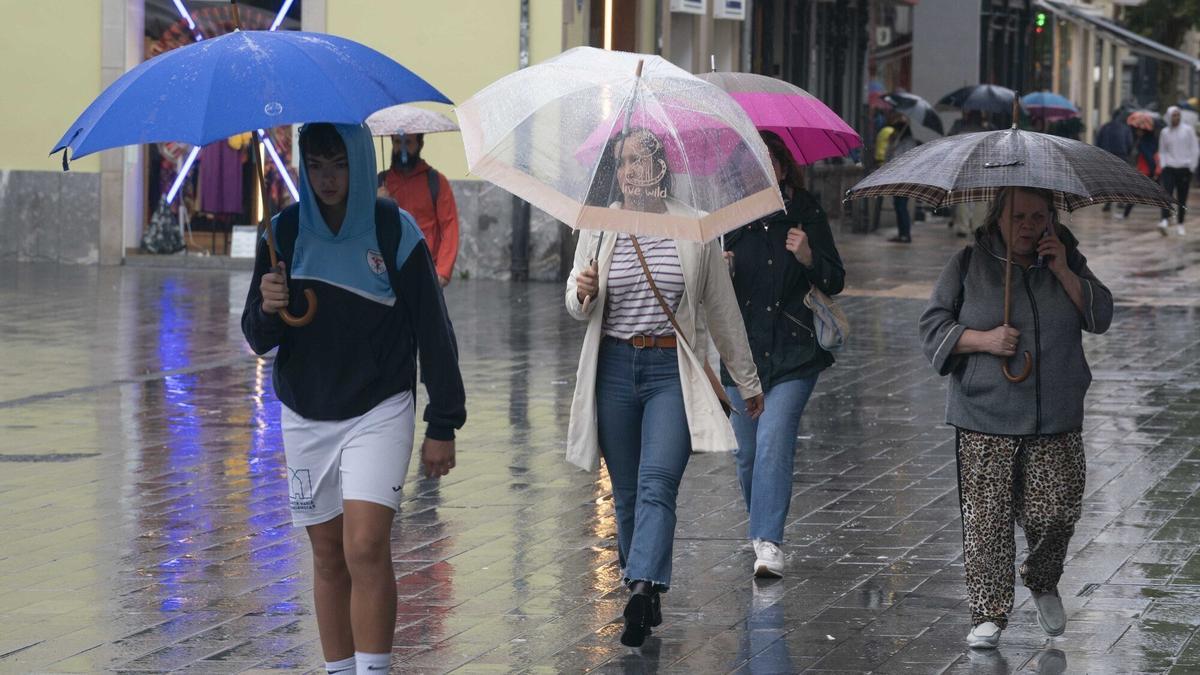Lluvia en Vitoria.